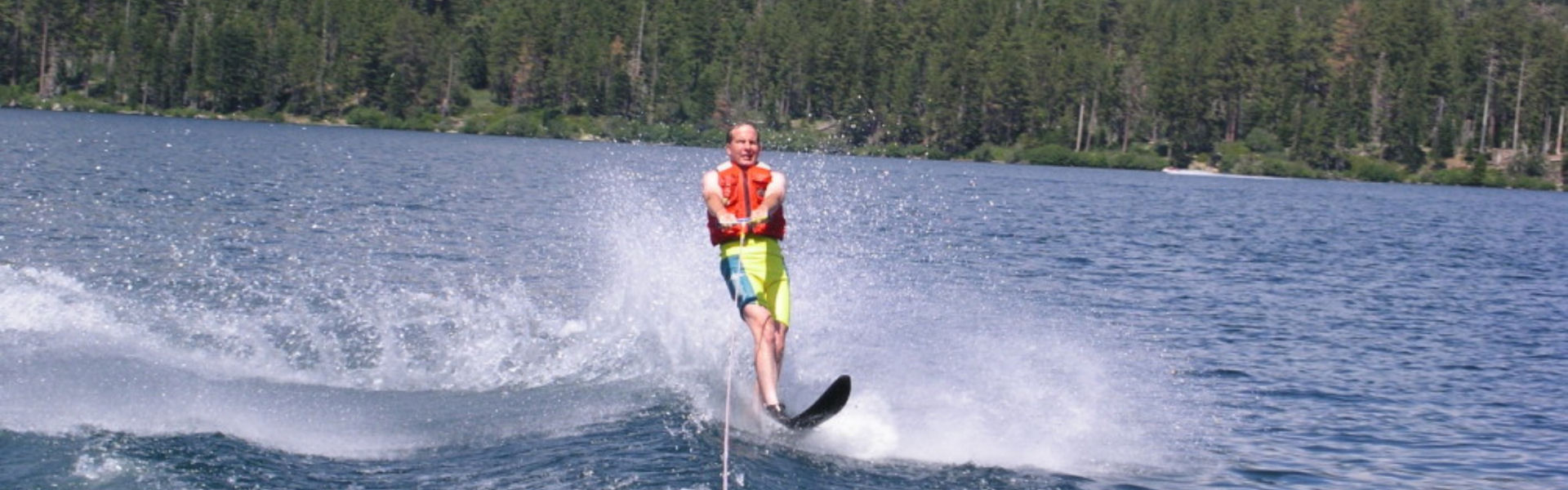 Mike waterskiing after surgery